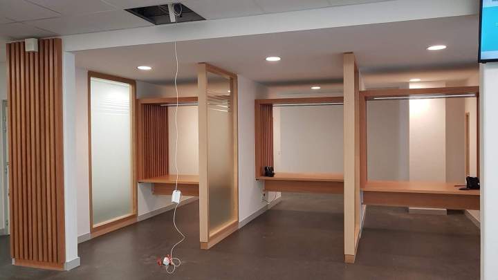 Agencement d'espaces avec des cloisons adaptées